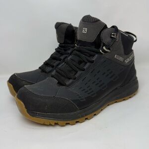 Men’s Salomon Kaipo Clima-Shield Waterproof Contagrip Winter Black Boots Size 7
